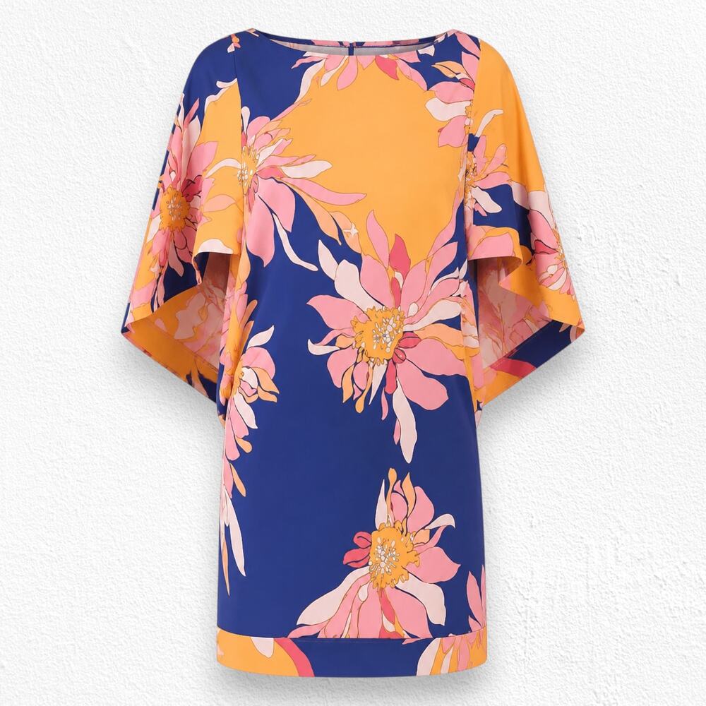 Trina Turk Breeze Floral Swim Tunic Cover Up Dress Size Medium NWT Resort